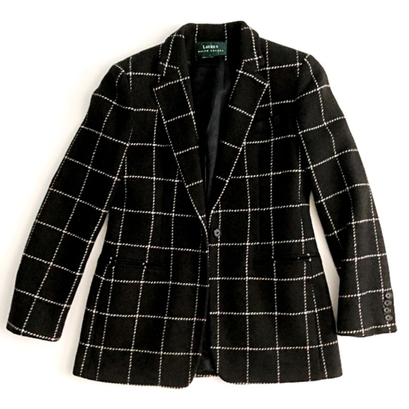 Lauren Ralph Lauren Jackets & Blazers - Lauren Ralph Lauren Window Pane Wool Blazer